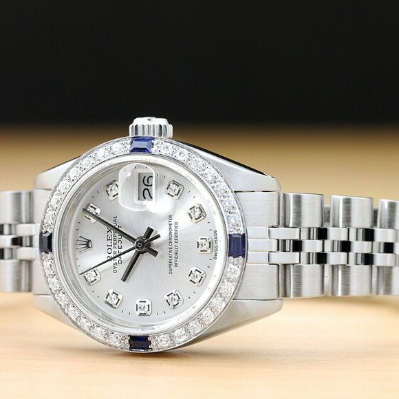 Sale! Rolex Sapphire Date 18k White Gold Ladies Watch main image 4